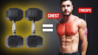 The Ultimate Chest and Triceps Workout for Mass (DUMBBELLS ONLY)