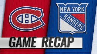 Rangers score four unanswered to rally past Canadiens