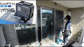 【GoProのある現場】京都市中京区　ハウスクリーニング　ガラスサッシ窓編「京滋の清掃会社.jp」