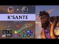 K'Sante Mid vs Yasuo: Godlike - NA Grandmaster Patch 14.15