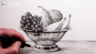 How to Draw a Fruit Bowl: Still Life Step by Step
