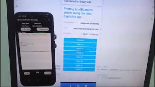 Printing using a Bluetooth printer through the Ionic app