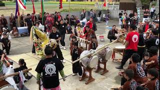 【山階北山獅子組】20181007 5 本祭り 傘揃え前