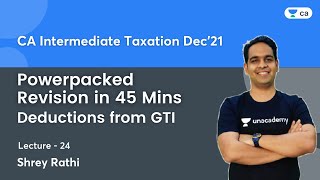 Powerpacked Revision in 45 Mins | Deductions from GTI | Lec 24 | CA Intermediate | Shrey Rathi