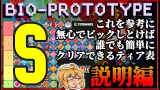 【バイオプロトタイプ】『Sティア器官』全研究者を無心でクリアに導く優先ピックティア表の説明