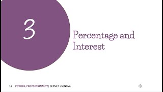 Prep Math 2.3 Powers, Proportionality: Percentage and Interest