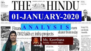The Hindu Daily News Analysis | 01st January 2020 | Current Affairs - UPSC Mains - Prelims 2020