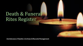 Recording Death & Funeral Records