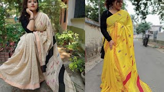 Exclusive Handloom Sarees // Tishue Khadi Sarees With Handloom Waving With Price