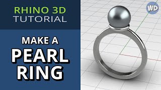 Rhino 3D | Jewelry CAD | Tutorial | Pearl Ring