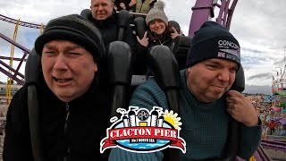 Riding Clacton Pier's Crazy Pinfari Looping Roller Coaster | Looping Star @ Clacton Pier