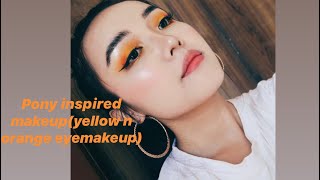 Pony inspired makeup(yellow and orange eyelook💛🧡 | using Morphe x James Charles