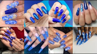 💙 Bold & Beautiful Blue Coffin Nail Designs❤️ Nail Art Design Ideas 💅 Nail Colour Ideas