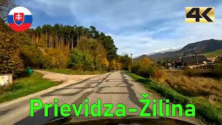 Jesenné jazdenie po Slovensku z Prievidze do Žiliny | 4K