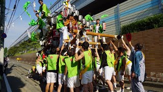 令和元年 浜石屋 御旅所宮入 綱敷天満神社春祭り 御影だんじり祭り