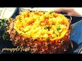 How to make Thai Pineapple Fried Rice with Chicken and Shrimp|Thai cuisine|Pineapple recipe