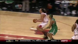 Joakim Noah INCREDIBLE Steal, Dunk AND 1 - Bulls vs Celtics Game 6 3OT - Jalen Rose on ESPN