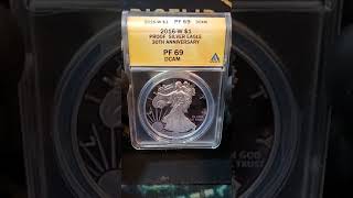 2016-W $1 PROOF SILVER EAGLE 30TH ANNIVERSARY PF69