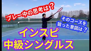 【テニス】×【トーク】インスピ団体戦中級シングルス！ワンプレー毎の意図や反省について話してみました！