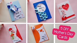 5 DIY Mother's Day greeting cards/Easy and Beautiful card | ทำการ์ดวันแม่ 5 แบบน่ารักๆ