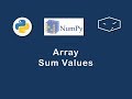 numpy array sum values