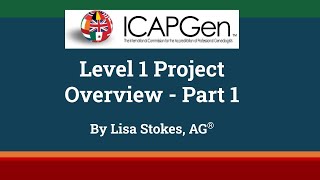 ICAPGen Level 1 Project Overview - Part 1