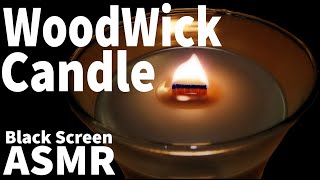 WoodWick Candle Crackling | Black Screen ASMR (3 hours)