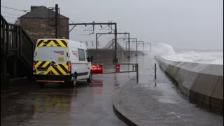 Saltcoats and Ardrossan in a winter storm - Cafe at the Station.