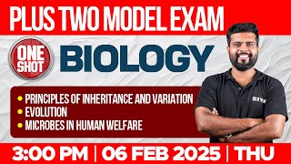 Plus Two Model Exam Biology | Principles Of Inheritance And Variation , Evolution