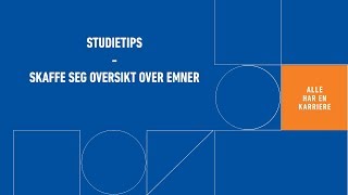 Study Tips: Overview