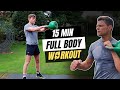 Intense 15 min Full Body Kettlebell Workout for busy parents