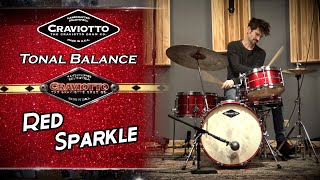 Short Stack! 2016 Craviotto Tonal Balance Maple Drum Kit - Red Sparkle Lacquer