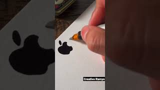 How to draw Apple🍎 logo ? #iphone #shorts