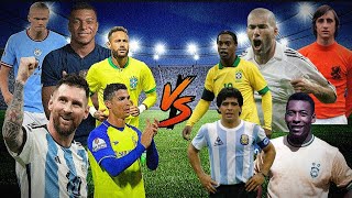New 🆚️ Old🔥🤯 (Messi, Ronaldo, Maradona, Pele, Ronaldinho, Mbappe, Zidane, Haaland, Cruyff)