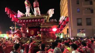 2015年10月16日 南河内だんじり祭 喜志駅前 新堂