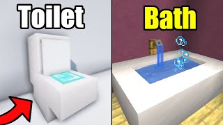 30+ Easy Bathroom Build Hacks in Minecraft!