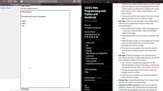 CS50 Project 1: A Wiki Page Server using Django!