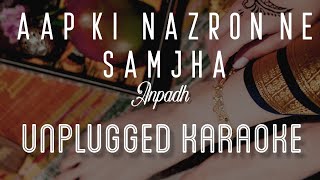 Aap Ki Nazron Ne Samjha  | Karaoke with Lyrics | unplugged | Lata Mangeshkar | Sebin Xavier