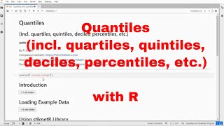 R - Quantiles and Quartiles