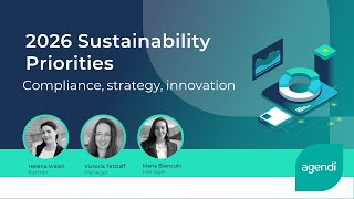 2026 Sustainability Priorities: compliance, strategy, innovation