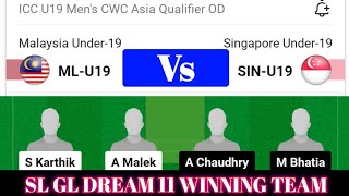 ML-U19 VS SIN-U19 DREAM11 PREDICTION.    NP-U19 VS KUW-U19 DREAM11.    HK-U19 VS UAE-WU19 DREAM11