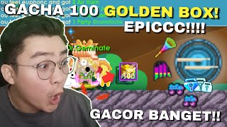 GACOR BANGET ANJAY!! GACHA 100 GOLDEN PARTY IN A BOX! | Growtopia Anniversary Gacha 2025