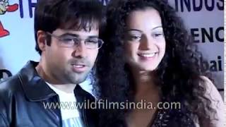 Emraan Hashmi, Kangana Ranaut, Shiney Ahuja at the promotion of film 'Gangster'