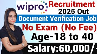 Wipro Work From Home Jobs 2025|WIPRO Recruitment 2025 Out |Wipro Vacancy 2024|Govt Jobs jan 2025