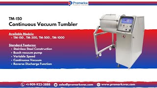 TM-150 Continuous Vacuum Tumbler: Demonstration \u0026 Features #VacuumTumbler #FoodProcessingEquipment