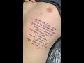 Rap Song Font - Tattoo Time Lapse