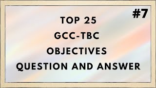 Top 25 GCC-TBC Objectives Question And Answer || Computer Typing || 30 \u0026 40 Wpm|| Test #7