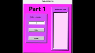 Making a Table printing software in python using GUI.