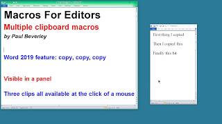 Multiple clipboard macros