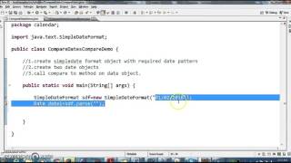 How to compare two dates by using compareto() method in java